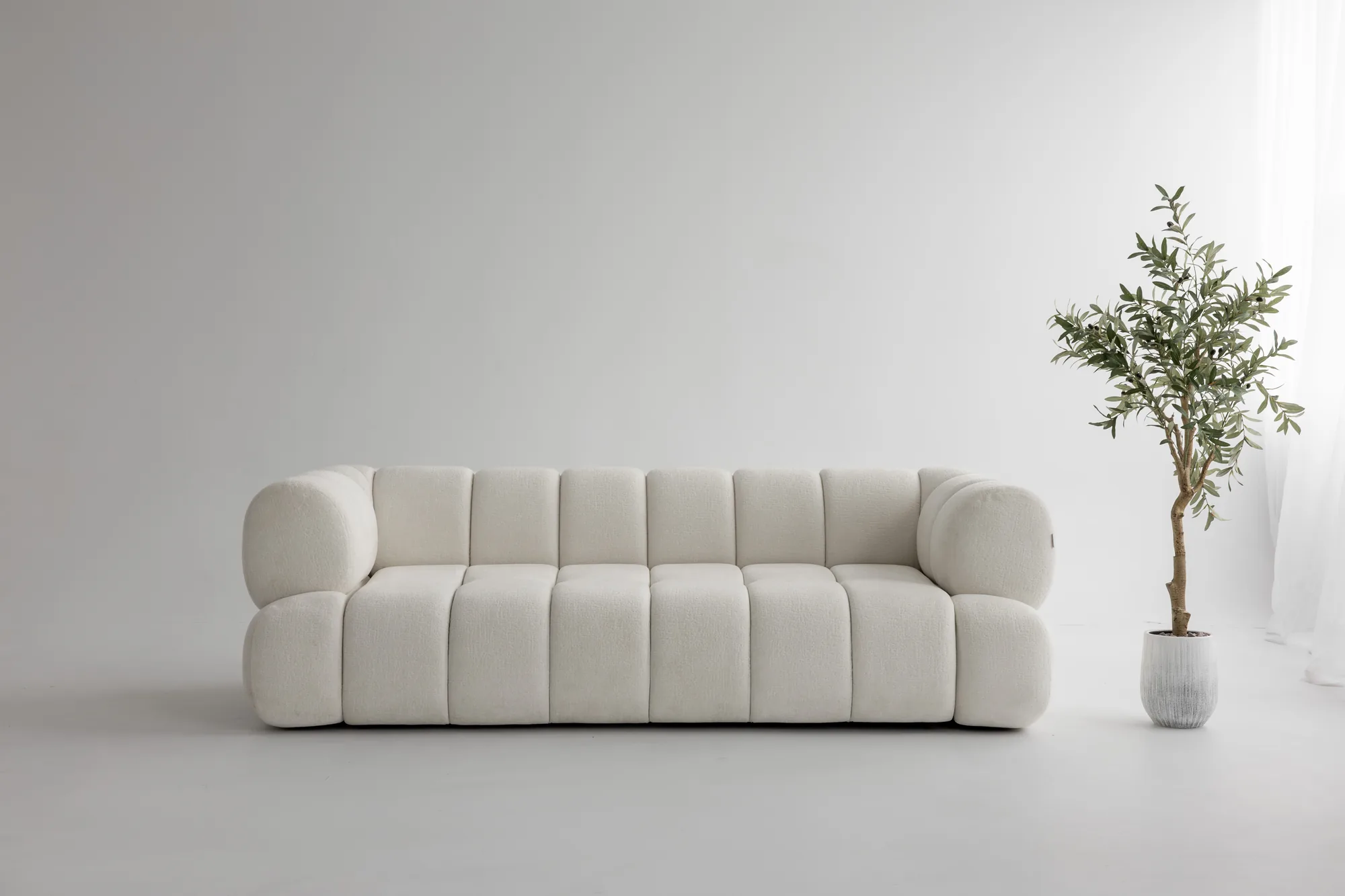 Canapea extensibilă ALLURE 260 cm, stofă deschisă – foto 2
