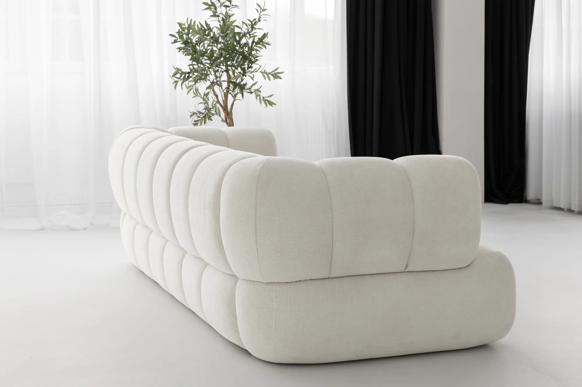 Canapea extensibilă ALLURE 260 cm, stofă deschisă – foto 7
