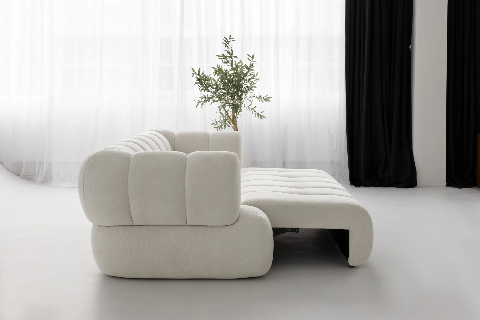 Canapea extensibilă ALLURE 260 cm, stofă deschisă – foto 8
