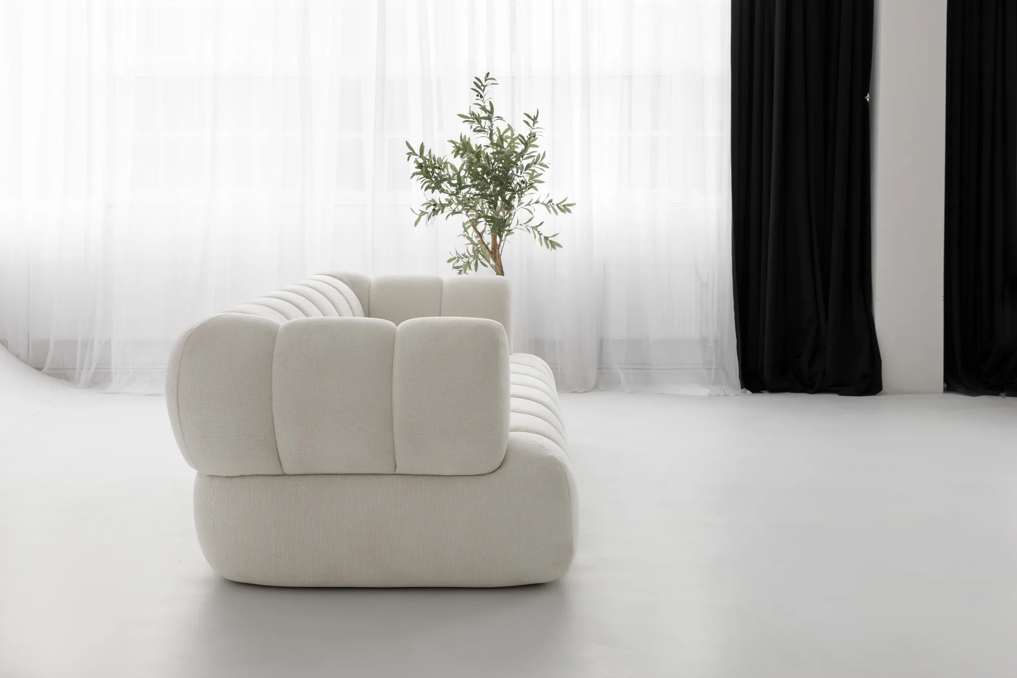 Canapea extensibilă ALLURE 260 cm, stofă deschisă – foto 9